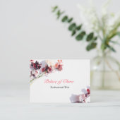 Blumenrosa Visitenkarte (Stehend Vorderseite)