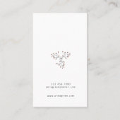 Blumenrosa Visitenkarte (Rückseite)