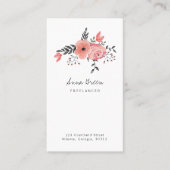 Blumenrosa Visitenkarte (Vorderseite)