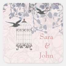 Blumenrosa Vogelkäfig, Liebesvögel Umschlag Aufkle