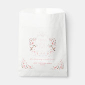 Blumenrosa Wappen Es ist eine Girl Baby Dusche Geschenktütchen (Vorderseite)