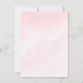 Blumenrosa Wasserfarben Girls Babydusche Einladung (Rückseite)