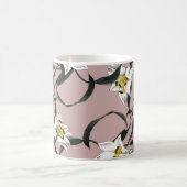 Blumenrosa: Watercolor, handGezeichnet Muster Kaffeetasse (Mittel)