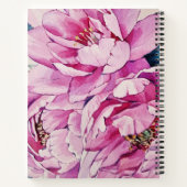 Blumenrosa Watercolor SpiralNotebook Notizblock (Rückseite)