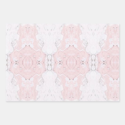 Blumenrosa Wrapping Paper Flat Sheet Set 3 Geschenkpapier Set (Vorderseite 3)