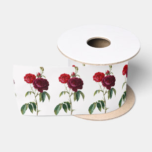 Blumenrose Vintage-Blumenmuster Satinband