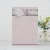 BlumenRosen-Briefpapier Briefpapier (Stehend Vorderseite)