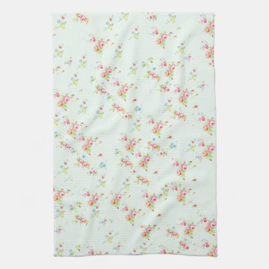 BlumenRosen des Vintagen Chic zacken schäbige Küchentuch (Vertikal)