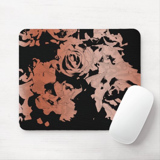 BlumenRosen-Goldmausunterlage Mousepad (Mit Mouse)