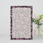 BlumenRosen-Hintergrund Briefpapier (Stehend Vorderseite)