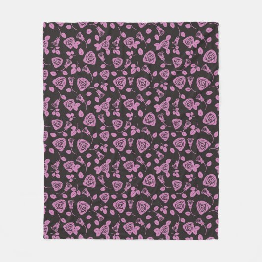 BlumenRosen-Hintergrund Fleecedecke (Vorderseite)