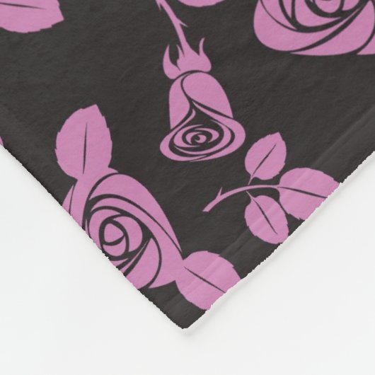 BlumenRosen-Hintergrund Fleecedecke (Ecke)