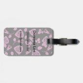 BlumenRosen-Hintergrund Gepäckanhänger (Rückseite horizontal)