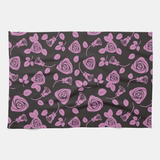 BlumenRosen-Hintergrund Handtuch (Horizontal)