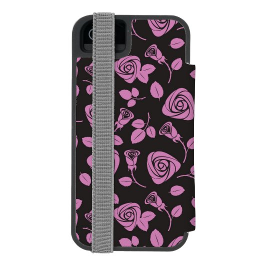 BlumenRosen-Hintergrund Incipio iPhone Geldbeutel-Hülle (Folio Rückseite)