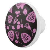 BlumenRosen-Hintergrund Keramikknauf (Rechts)