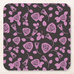 BlumenRosen-Hintergrund Rechteckiger Pappuntersetzer