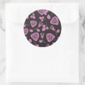 BlumenRosen-Hintergrund Runder Aufkleber (Tasche)