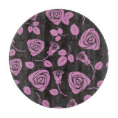 BlumenRosen-Hintergrund Schneidebrett (Vorderseite)