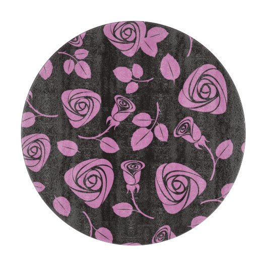 BlumenRosen-Hintergrund Schneidebrett (Vorderseite)