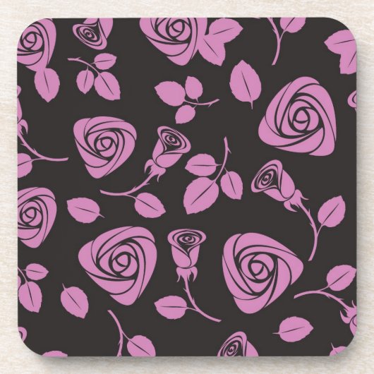 BlumenRosen-Hintergrund Untersetzer (Vorderseite)