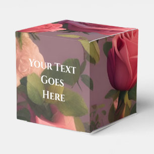 Blumenrosen-Hochzeitstorte-Gunstbox Geschenkschachtel