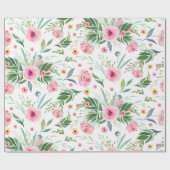 Blumenrosenmuster Geschenkpapier (Flach)