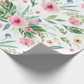 Blumenrosenmuster Geschenkpapier (Ecke)