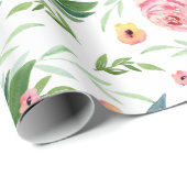 Blumenrosenmuster Geschenkpapier (Rolleneckpunkt)
