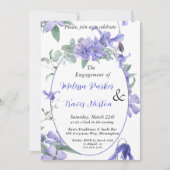 Blumenrost, Aquarellviolett-Engagement-Partei Einladung (Vorderseite)