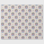 Blumenrost/Azulejo Tile Grip Wrapping Paper Geschenkpapier (Flach)