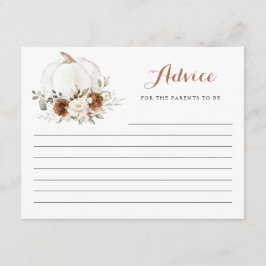 Blumenrost Cream Pumpkin Baby Showcard Begleitkarte