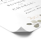 Blumenrost Creme Begrüßung Begrüßungszeichen Poster (Ecke)