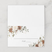 Blumenrost Creme Grüne Ristorante La Lanchetta Pla Platzkarte (Außenseite Aufgefaltet)