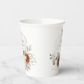 Blumenrost Grünpflanzen Pumpkin Fall Babydusche Pappbecher (Links)