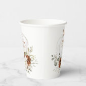 Blumenrost Grünpflanzen Pumpkin Fall Babydusche Pappbecher (Rechts)