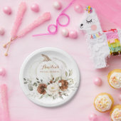 Blumenrost Grünpflanzen Pumpkin Fall Brautparty Pappteller (Party)