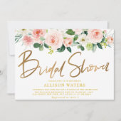 Blumenrot Braudusche Einladung (Vorderseite)