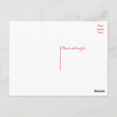 Blumenrot Danke Rose Blume - Hochzeit Liebe Postkarte (Rückseite)