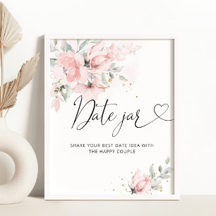 Blumenrot datiert die Ideen der Nacht. Date jar br Poster