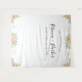 Blumenrot Hochzeitsdekor Foto Hintergrund Wandteppich (Vorderseite (Horizontal))