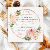 Blumenrot Pink Pumpkin Baby Dusche Einladung