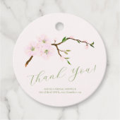 Blumenrot Rosa Brautparty danke Ihnen Geschenkanhänger (Vorderseite)