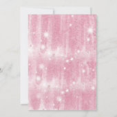 Blumenrot Rosa Kleid 15. Geburtstag Quinceanera Einladung (Rückseite)