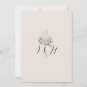 Blumenrot Rosa Protea Blume Hochzeit Einladung (Rückseite)