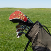 Blumenrot und Gold Chinesisch Neujahrsnacht 2025 Golf Headcover (In SItu)
