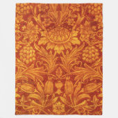 Blumenrot und Goldgelb Wm Morris Fleecedecke (Vorderseite)