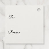 Blumenrot und grüne Rahmen Vielen Dank Geschenkanhänger (Rückseite)