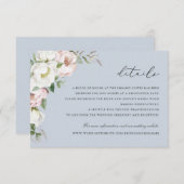 Blumenrot Weiße Peony Grüne Details Beilage Einladung (Vorne/Hinten)