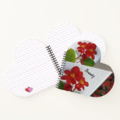 Blumenrot + Weißes Notebook Notizblock (Innenseite)